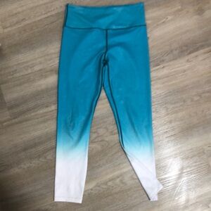 Kids Teal and White Ombre Leggings